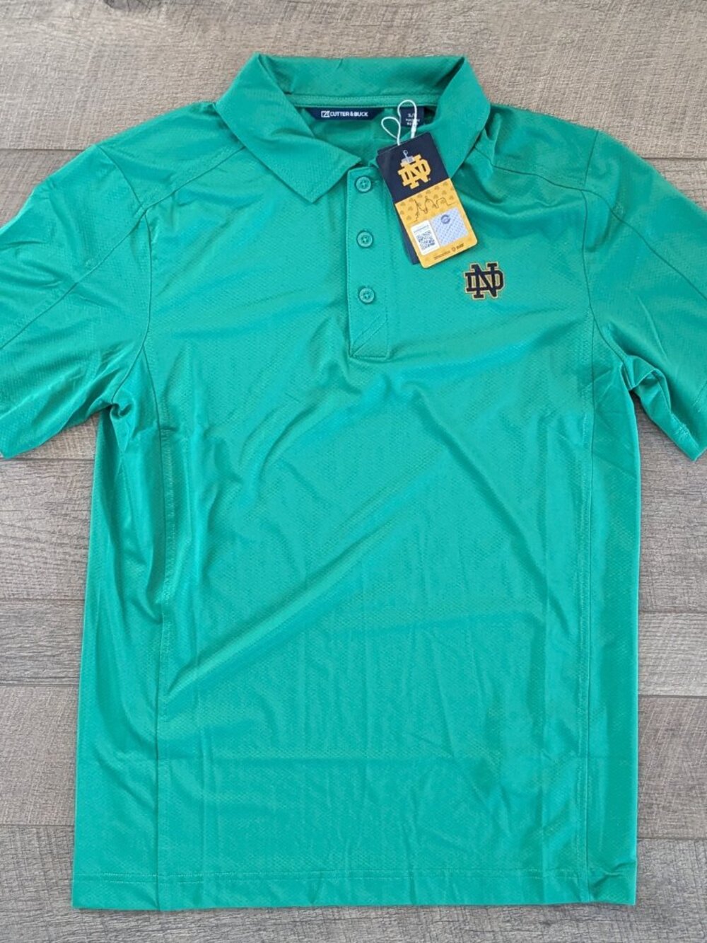 Notre Dame Cutter & Buck Polo | Small | Green | Never Worn
